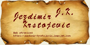 Jezdimir Krstojević vizit kartica